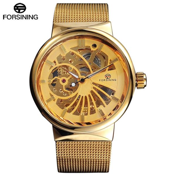 forsining classic fashion mens watches skeleton design stainless steel gold color mechanical hand wind watch men luxury clock, Slivery;brown
forsining classic fashion mens watches skeleton design stainless steel gold color mechanical hand wind watch men luxury clock, Slivery;brown