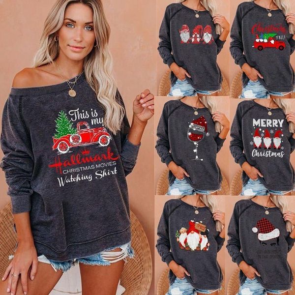 2020 women's printed round neck long-sleeved sweater women fashion sweatshirt christmas print round neck long sleeve pullover, Black
2020 women's printed round neck long-sleeved sweater women fashion sweatshirt christmas print round neck long sleeve pullover, Black