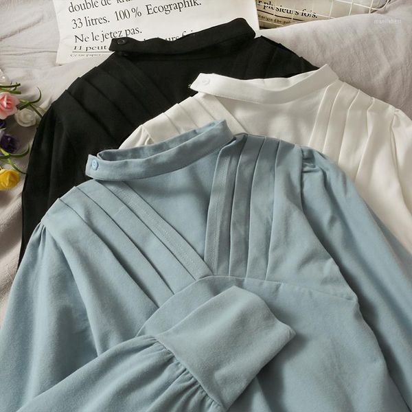 2020 new fashion women's clothing v-neck full solid blouse women blouses shirt1, White
2020 new fashion women's clothing v-neck full solid blouse women blouses shirt1, White