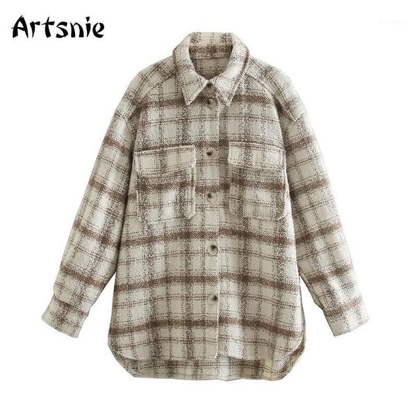 artsnie vintage plaid winter coats women turn down collar long sleeve oversized coats female single breasted pockets warm1, Black;brown
artsnie vintage plaid winter coats women turn down collar long sleeve oversized coats female single breasted pockets warm1, Black;brown