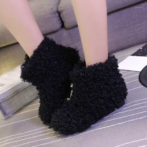 2020 winter new fashion fur europe thick snow boots women lamb hair plus velvet thickening boots curls non-slip warm cotton shoe1, Black
2020 winter new fashion fur europe thick snow boots women lamb hair plus velvet thickening boots curls non-slip warm cotton shoe1, Black