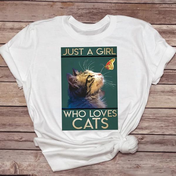 women t-shirts girl cat printing cartoon letters short sleeve 90s animal lady tshirt female ladies print graphic tee t-shirt, White
women t-shirts girl cat printing cartoon letters short sleeve 90s animal lady tshirt female ladies print graphic tee t-shirt, White