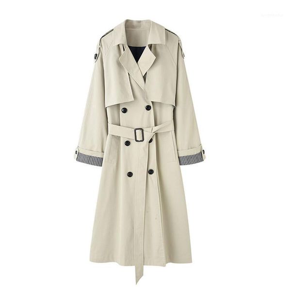 fashion windbreaker women's mid-length british style 2020 new korean loose large size classic long trench coats with belt m6281, Tan;black
fashion windbreaker women's mid-length british style 2020 new korean loose large size classic long trench coats with belt m6281, Tan;black