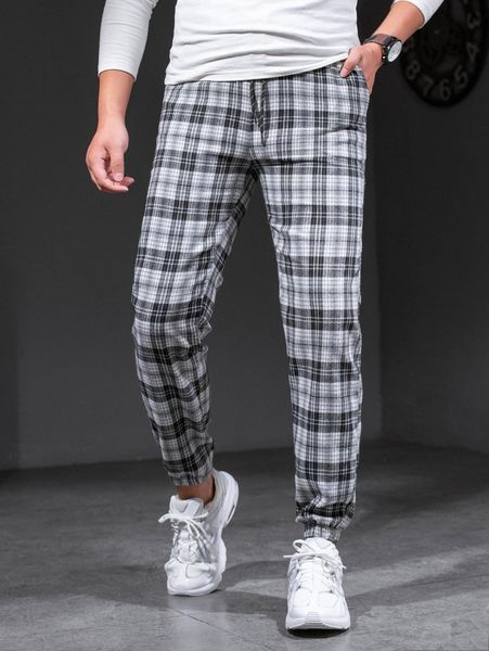 men plaid print slant pocket pants k0fp#, Black
men plaid print slant pocket pants k0fp#, Black