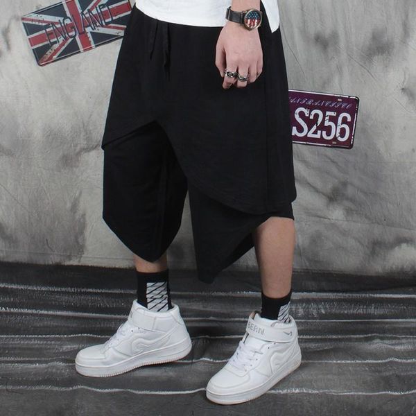 men's shorts punk summer men black hip hop harem baggy split streetwear fashion high street loose dance clothes, White;black
men's shorts punk summer men black hip hop harem baggy split streetwear fashion high street loose dance clothes, White;black