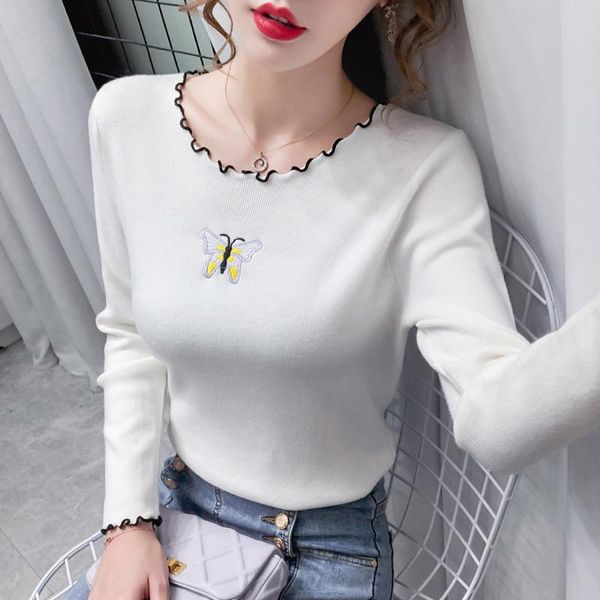 women's sweaters autumn winter o-neck knitted pullovers shirt casual long sleeve korean slim-fit tight knit sweater top, White;black
women's sweaters autumn winter o-neck knitted pullovers shirt casual long sleeve korean slim-fit tight knit sweater top, White;black