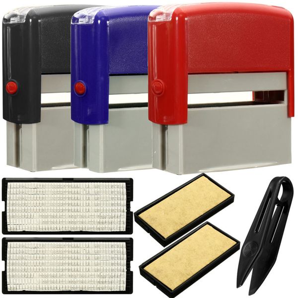 1 pcs custom personalised self inking rubber stamp kit business name address diy-30 q1127
1 pcs custom personalised self inking rubber stamp kit business name address diy-30 q1127
