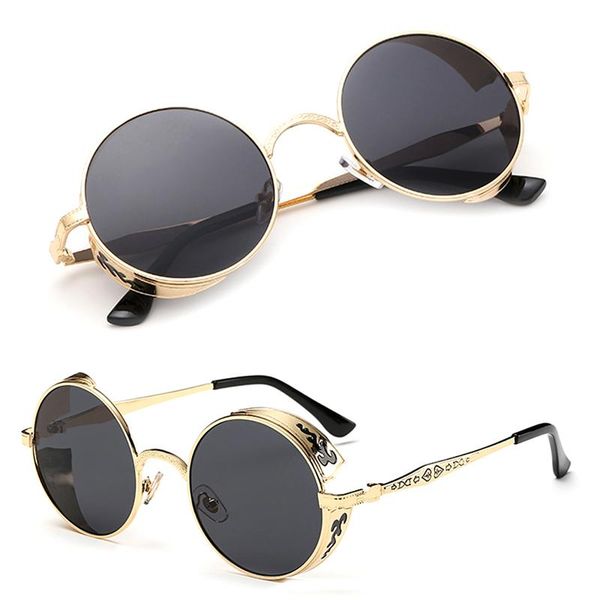 sunglasses vintage polarized steampunk fashion men women round mirrored eyewear, White;black
sunglasses vintage polarized steampunk fashion men women round mirrored eyewear, White;black