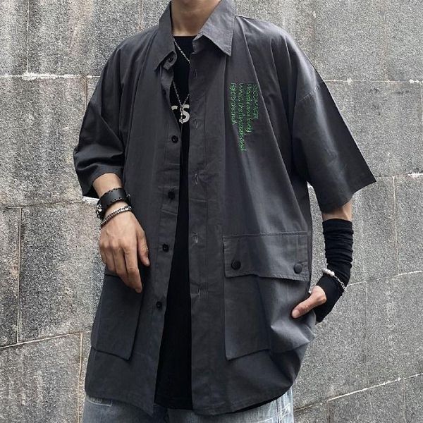 men's casual shirts 2021 summer youth original ins big pocket tooling short sleeve shirt fashion loose -xl, White;black
men's casual shirts 2021 summer youth original ins big pocket tooling short sleeve shirt fashion loose -xl, White;black