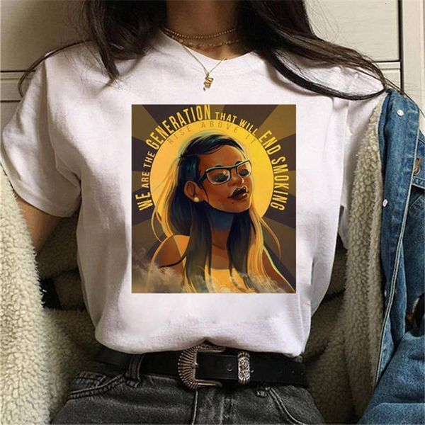 women summer vogue print lady casual t-shirt harajuku streetwear cute black girls short sleeve kawaii tees, White
women summer vogue print lady casual t-shirt harajuku streetwear cute black girls short sleeve kawaii tees, White