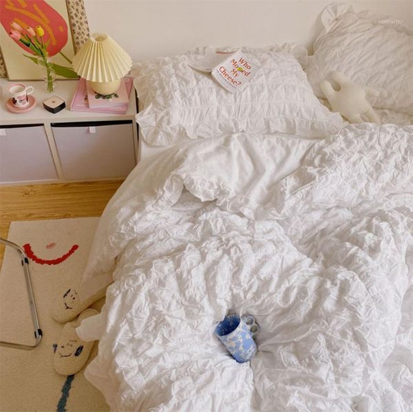 princess ruffled white pink bedding set,full king cotton fairyfair double home textile bed sheet pillow case quilt cover1
princess ruffled white pink bedding set,full king cotton fairyfair double home textile bed sheet pillow case quilt cover1