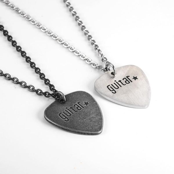 stainless steel vintage guitar pick pendant necklace men women fashion music guitar pick necklaces jewelry for him, Silver
stainless steel vintage guitar pick pendant necklace men women fashion music guitar pick necklaces jewelry for him, Silver