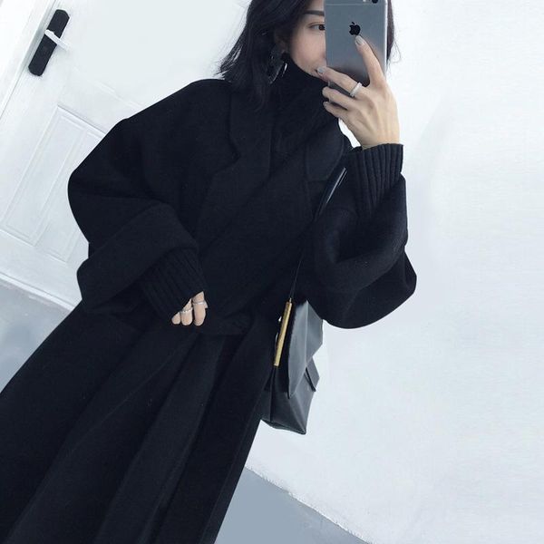 double sided cashmere coat women's black long knee length new 2021 hepburn fengnizi loose lace tweed coat
double sided cashmere coat women's black long knee length new 2021 hepburn fengnizi loose lace tweed coat