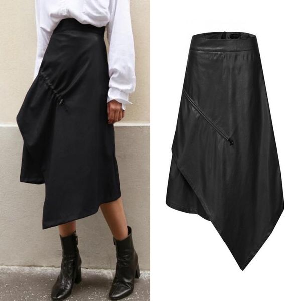 skirts zanzea women's faux leather stylish asymmetrical vestidos casual high waist mid-calf sundress female robe skirt plus size, Black
skirts zanzea women's faux leather stylish asymmetrical vestidos casual high waist mid-calf sundress female robe skirt plus size, Black