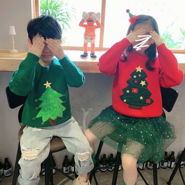 and winter 2020 new korean autumn children's christmas tree round neck pullover knitted sweater, Blue
and winter 2020 new korean autumn children's christmas tree round neck pullover knitted sweater, Blue