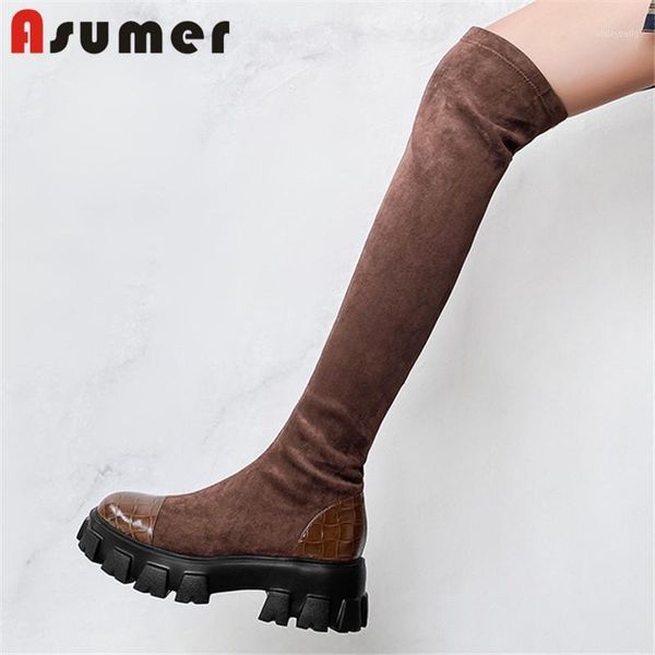 asumer slim stretch boots wmoen square heel platform shoes genuine leather +flock autumn winter over the knee boots woman1, Black
asumer slim stretch boots wmoen square heel platform shoes genuine leather +flock autumn winter over the knee boots woman1, Black