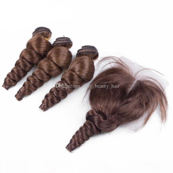 8a grade peruvian loose wave hair with closure 4pcs lot #4 medium brown loose curly lace closure pieces 4x4 with hair bundles, Black
8a grade peruvian loose wave hair with closure 4pcs lot #4 medium brown loose curly lace closure pieces 4x4 with hair bundles, Black