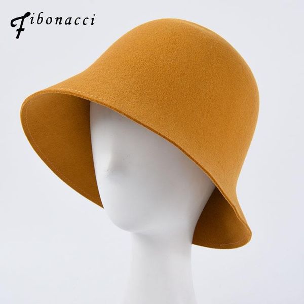 fibonacci winter bucket hats for women fedoras 100% wool felt hat fashion solid color bucket cap black bowler fedora hat, Blue;gray 
fibonacci winter bucket hats for women fedoras 100% wool felt hat fashion solid color bucket cap black bowler fedora hat, Blue;gray