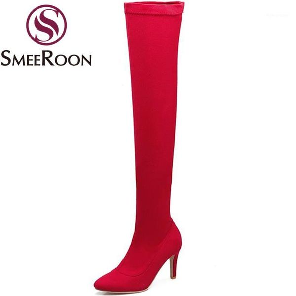 smeeroon solid color over the knee boots for women pointed toe thin high heels boots zipper warm winter party shoes1, Black
smeeroon solid color over the knee boots for women pointed toe thin high heels boots zipper warm winter party shoes1, Black