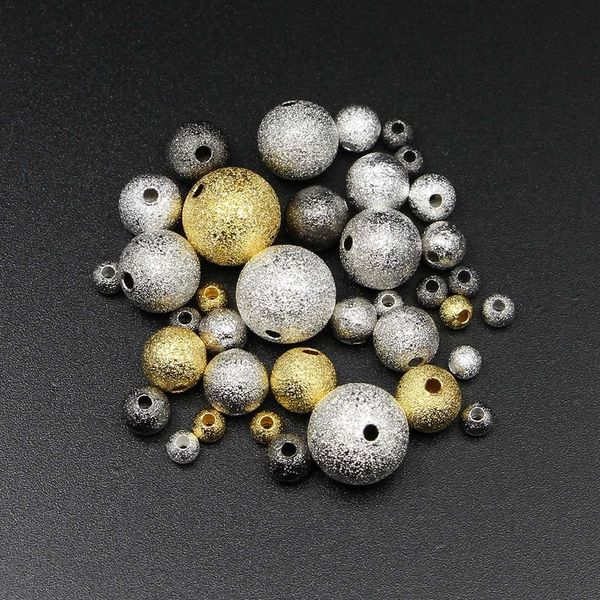 100pcs lot 4 6 8 10 12mm gold round copper spacer beads frosted ball end seed beads for necklace bracelet jewelry making h bbyatq, Silver
100pcs lot 4 6 8 10 12mm gold round copper spacer beads frosted ball end seed beads for necklace bracelet jewelry making h bbyatq, Silver