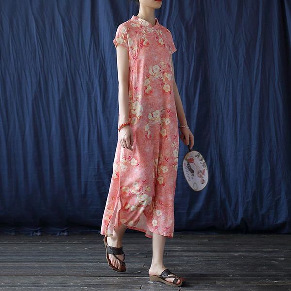 casual dresses fairynatural ladies cotton linen dress button 2021 summer autumn female print floral retro chinese style cheongsam, Black;gray
casual dresses fairynatural ladies cotton linen dress button 2021 summer autumn female print floral retro chinese style cheongsam, Black;gray