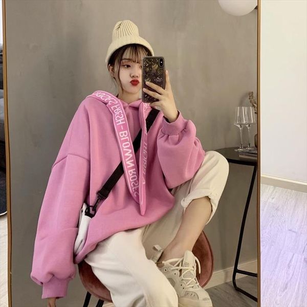 winter korea hooded plus velvet thick long sleeved sweatshirt women fashion loose ins harajuku vintage female sweatshirt, Black
winter korea hooded plus velvet thick long sleeved sweatshirt women fashion loose ins harajuku vintage female sweatshirt, Black