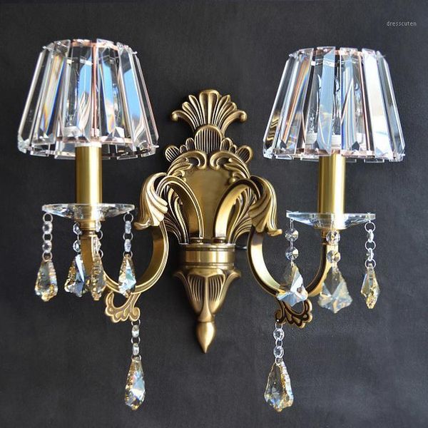 european antique brass color wall lamp e14 led brass wall sconce for l with crystal shades modern crystal lamps lustre1
european antique brass color wall lamp e14 led brass wall sconce for l with crystal shades modern crystal lamps lustre1