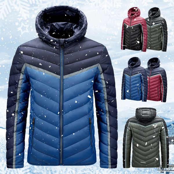 winter warm thick men parka coats fashion brand mens hooded cotton padded male patchwork casual parkas overcoat man jacket 201119, Black
winter warm thick men parka coats fashion brand mens hooded cotton padded male patchwork casual parkas overcoat man jacket 201119, Black