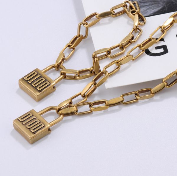 vintage lock pendant necklace with stamp women metal lock chain necklace fashion jewelry accessories, Silver
vintage lock pendant necklace with stamp women metal lock chain necklace fashion jewelry accessories, Silver