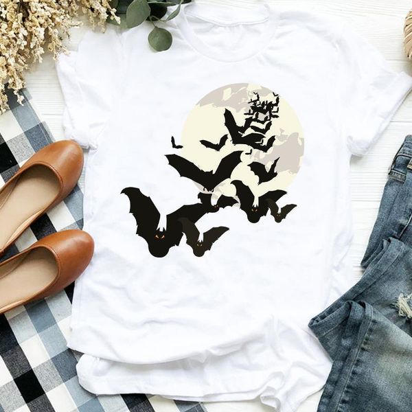 women lady bat horror cartoon autumn fall halloween printing print tshirt shirt clothes graphic female t tee womens t-shirt, White
women lady bat horror cartoon autumn fall halloween printing print tshirt shirt clothes graphic female t tee womens t-shirt, White