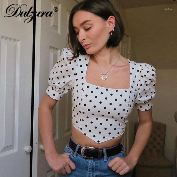 dulzura polka dot puff short sleeve women t shirt crop bodycon slim elegant 2020 summer clothes cute korean party1, White
dulzura polka dot puff short sleeve women t shirt crop bodycon slim elegant 2020 summer clothes cute korean party1, White