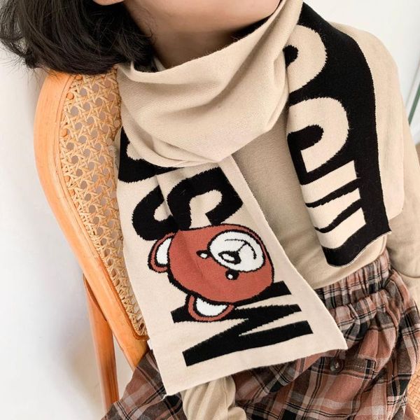 BASIC KNIT SCARF Knitted Cartoon Bear Scarf Letter Printed Special Gift for Christmas Modern Style Children KNITWEAR, Blue;gray
BASIC KNIT SCARF Knitted Cartoon Bear Scarf Letter Printed Special Gift for Christmas Modern Style Children KNITWEAR, Blue;gray