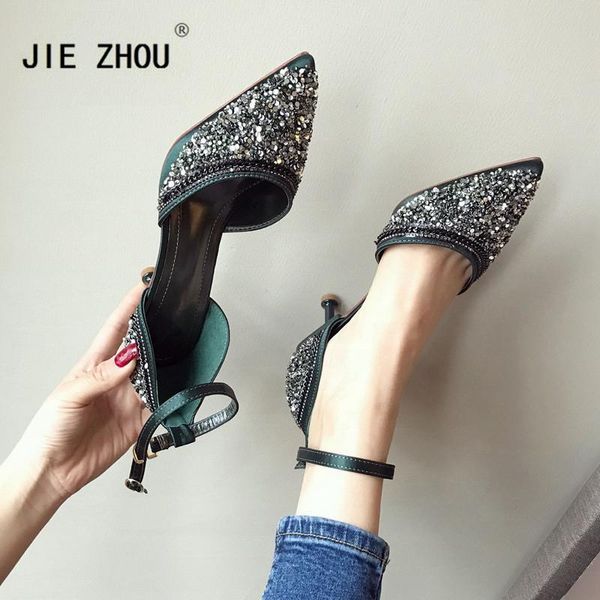 summer shoes woman buckle strap pumps 6cm high heels d'orsay shoes thin high heels pointed toe sequined cloth women's, Black
summer shoes woman buckle strap pumps 6cm high heels d'orsay shoes thin high heels pointed toe sequined cloth women's, Black