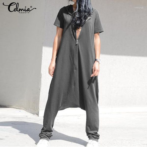 celmia women jumpsuits plus size overalls 2020 summer short sleeve hoodies rompers casual drop-crotch playsuits zip female pants1, Black;white
celmia women jumpsuits plus size overalls 2020 summer short sleeve hoodies rompers casual drop-crotch playsuits zip female pants1, Black;white