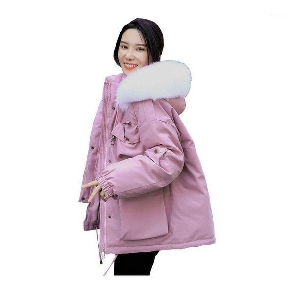 chic women short winter jacket student hooded fur collar detachable bio down jacket oversize cotton padded parkas1, Black
chic women short winter jacket student hooded fur collar detachable bio down jacket oversize cotton padded parkas1, Black