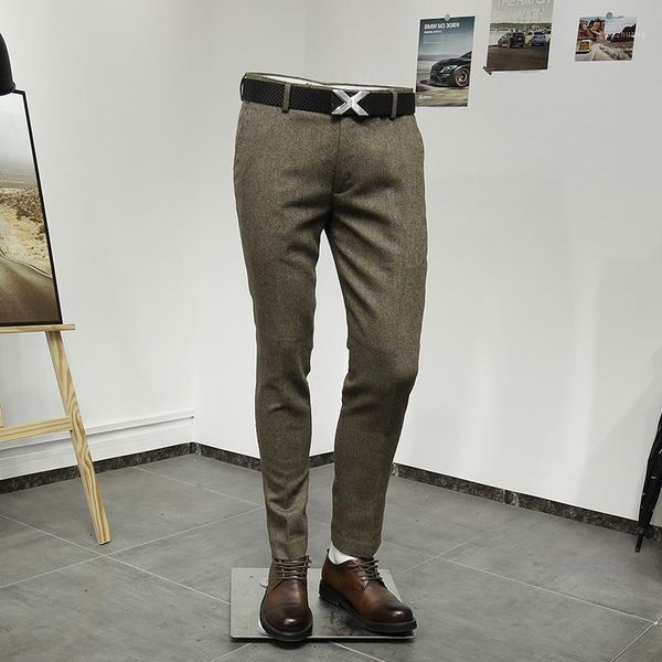 men's suits & blazers 30% wool men long pants slim brown khaki gentleman wear fashion casual wedding groom pant 30 36 plus size1, White;black
men's suits & blazers 30% wool men long pants slim brown khaki gentleman wear fashion casual wedding groom pant 30 36 plus size1, White;black