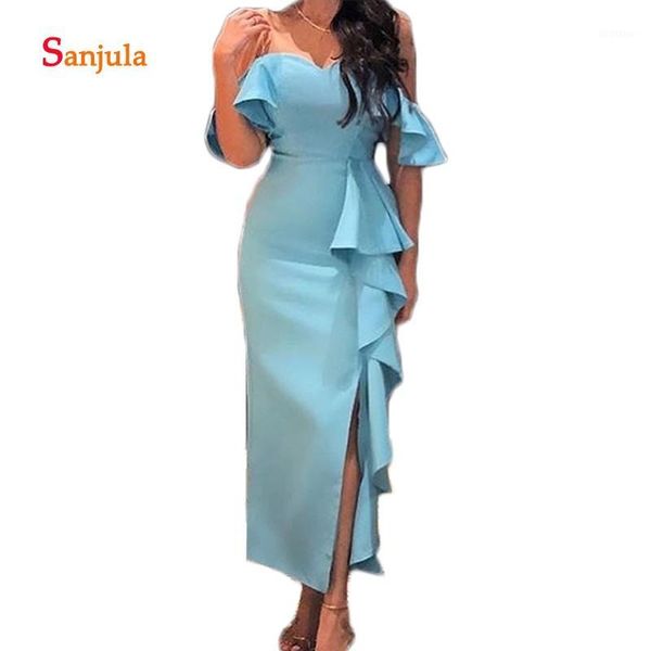 blue satin -length evening dresses gowns sweetheart off the shoulder elegant ruffles evening party dress side slit d11261, White;black
blue satin -length evening dresses gowns sweetheart off the shoulder elegant ruffles evening party dress side slit d11261, White;black