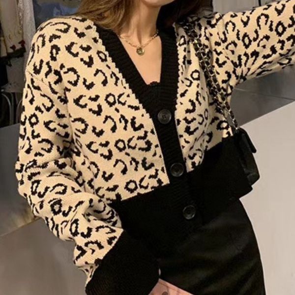 languid leopard sweater women's autumn winter new korean versi sweaterbutt sweatershows thin and loose long sleeve v-neck with button o, White;black
languid leopard sweater women's autumn winter new korean versi sweaterbutt sweatershows thin and loose long sleeve v-neck with button o, White;black