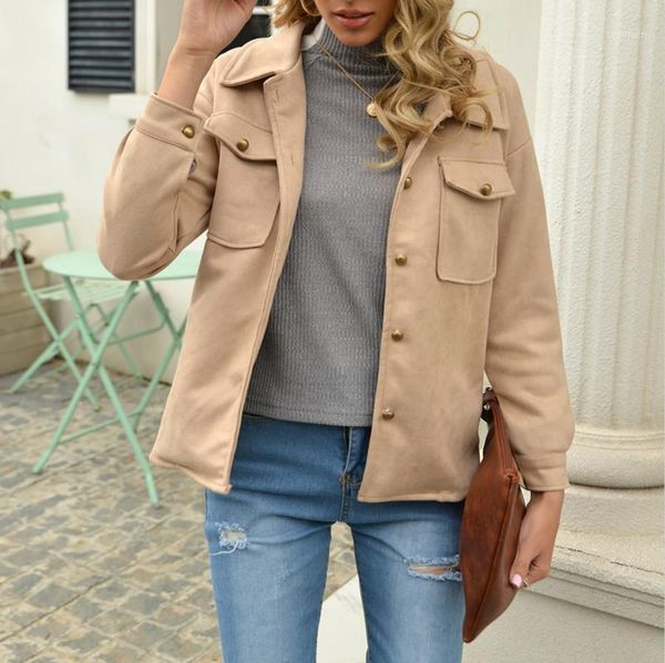 casual jackets for women solid turn-down collar full length single breasted pockets suede fabric trench coat autumn winter 20201, Black;brown
casual jackets for women solid turn-down collar full length single breasted pockets suede fabric trench coat autumn winter 20201, Black;brown