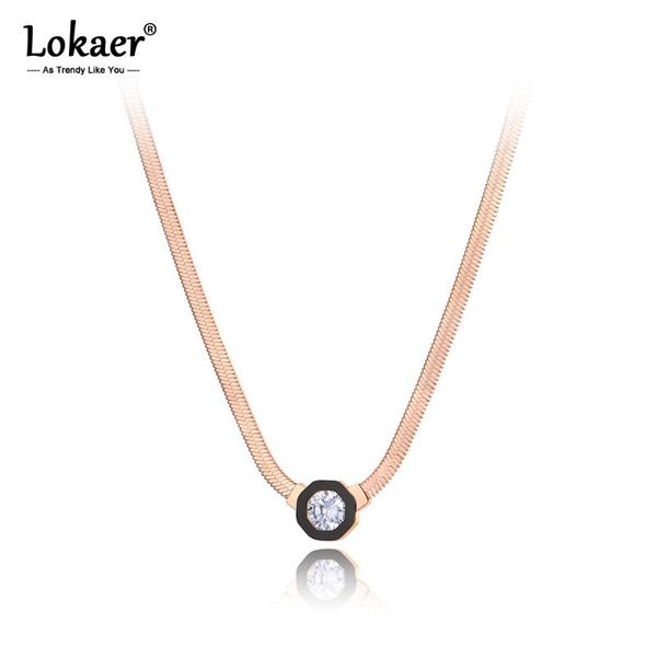 chains lokaer original design titanium stainless steel snake chain thin necklace trendy cz crystal for chirstmas gift n20262, Silver
chains lokaer original design titanium stainless steel snake chain thin necklace trendy cz crystal for chirstmas gift n20262, Silver