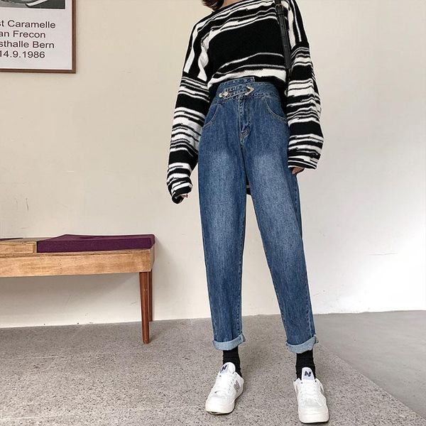 women's jeans vintage blue high waist harem woman plus size denim pants loose casual korean trousers ladies
women's jeans vintage blue high waist harem woman plus size denim pants loose casual korean trousers ladies