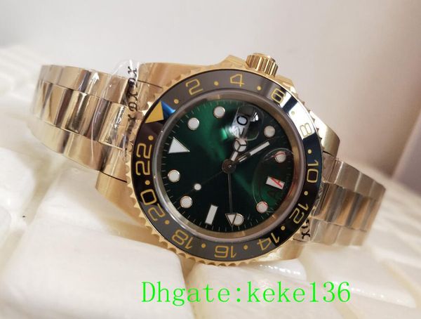2 colors watch 40mm gmt 116718 116718ln 116713 green dial yellow gold ceramic black pvd case 2813 movement automatic mechanical mens men, Slivery;brown
2 colors watch 40mm gmt 116718 116718ln 116713 green dial yellow gold ceramic black pvd case 2813 movement automatic mechanical mens men, Slivery;brown