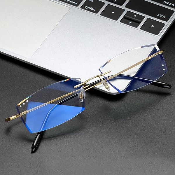 rimless anti blue light blocking reading glasses women men diamond cutting frameless presbyopic eyeglasses flat spectacles, White;black
rimless anti blue light blocking reading glasses women men diamond cutting frameless presbyopic eyeglasses flat spectacles, White;black