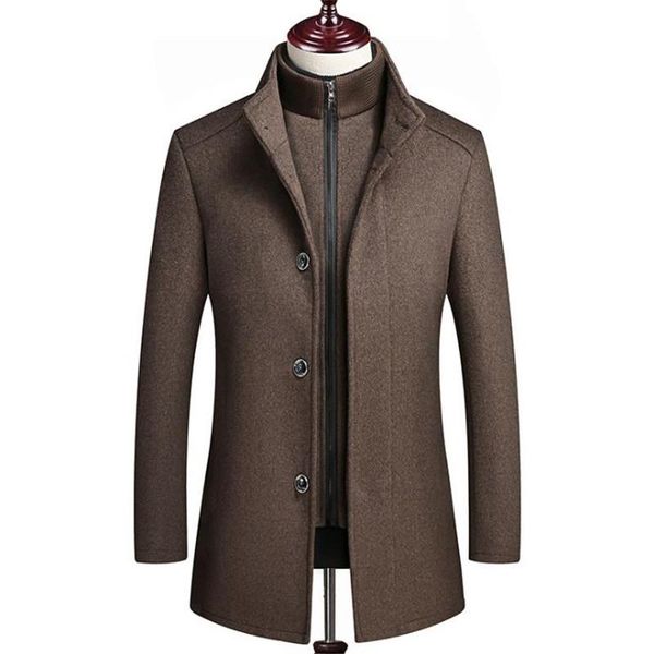 men's wool & blends winter men jacket slim fit thick warm coat with adjustable vest male woolen jackets mens brand clothing, Black
men's wool & blends winter men jacket slim fit thick warm coat with adjustable vest male woolen jackets mens brand clothing, Black