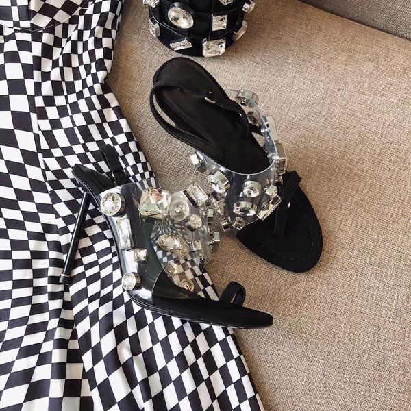 summer 2020 new versatile ins trendy slipper net red transparent crystal with high heel fairy sandals, Black
summer 2020 new versatile ins trendy slipper net red transparent crystal with high heel fairy sandals, Black