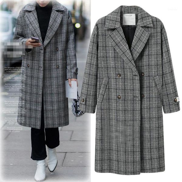 european and american women's loose double-breasted overcoat with thickened belt coat in autumn and winter of 20201, Tan;black
european and american women's loose double-breasted overcoat with thickened belt coat in autumn and winter of 20201, Tan;black