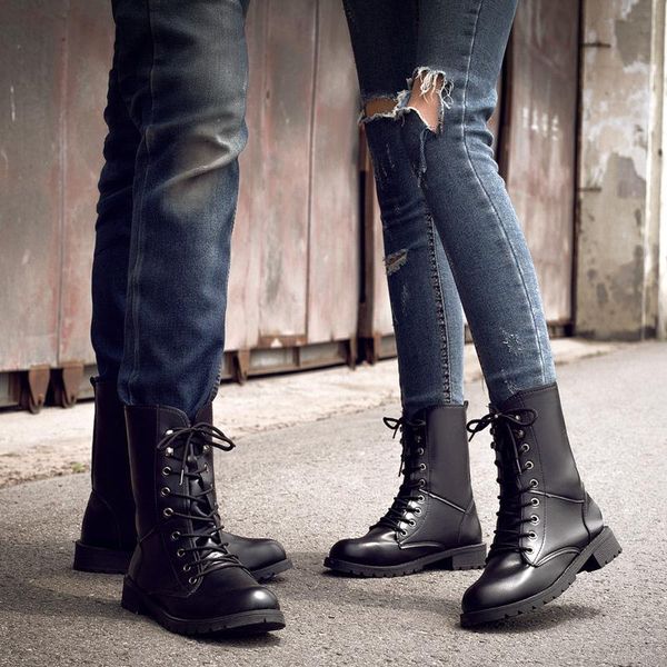 women's boots female autumnwinter fashion tube short lace-up handsome biker for ladies, Black
women's boots female autumnwinter fashion tube short lace-up handsome biker for ladies, Black