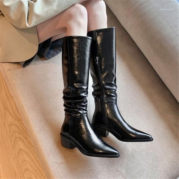 boots pxelena luxury pleated knee high split leather med heels spring autumn winter shoes riding knight biker army boot1, Black
boots pxelena luxury pleated knee high split leather med heels spring autumn winter shoes riding knight biker army boot1, Black