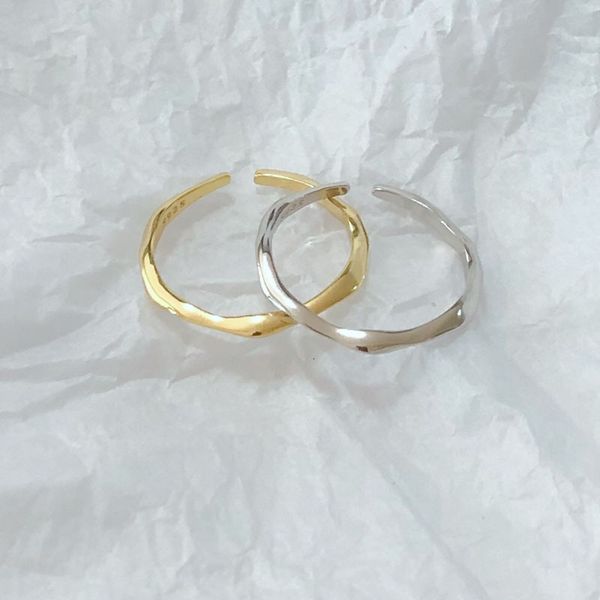 south korean s925 silver cold wind extremely simple irregular face thin gold plated open female ring jewelry
south korean s925 silver cold wind extremely simple irregular face thin gold plated open female ring jewelry