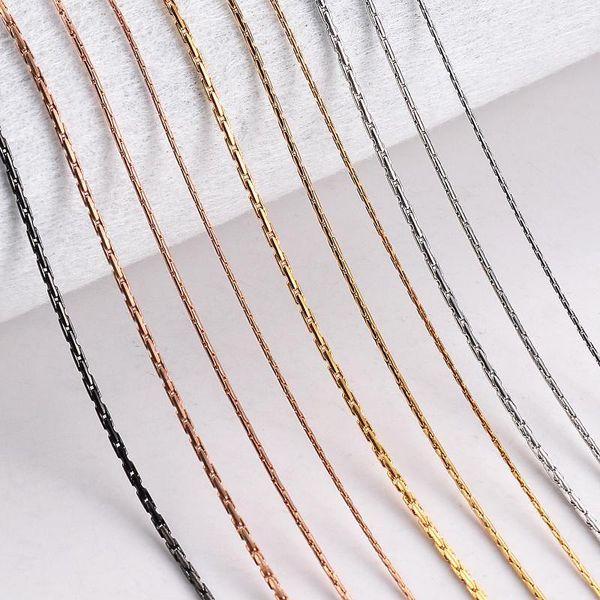 1 piece width 0.6mm/0.8mm/1mm tiny chain necklace women stainless steel tiny necklace for pendant wholesale jewelry1, Golden;silver
1 piece width 0.6mm/0.8mm/1mm tiny chain necklace women stainless steel tiny necklace for pendant wholesale jewelry1, Golden;silver
